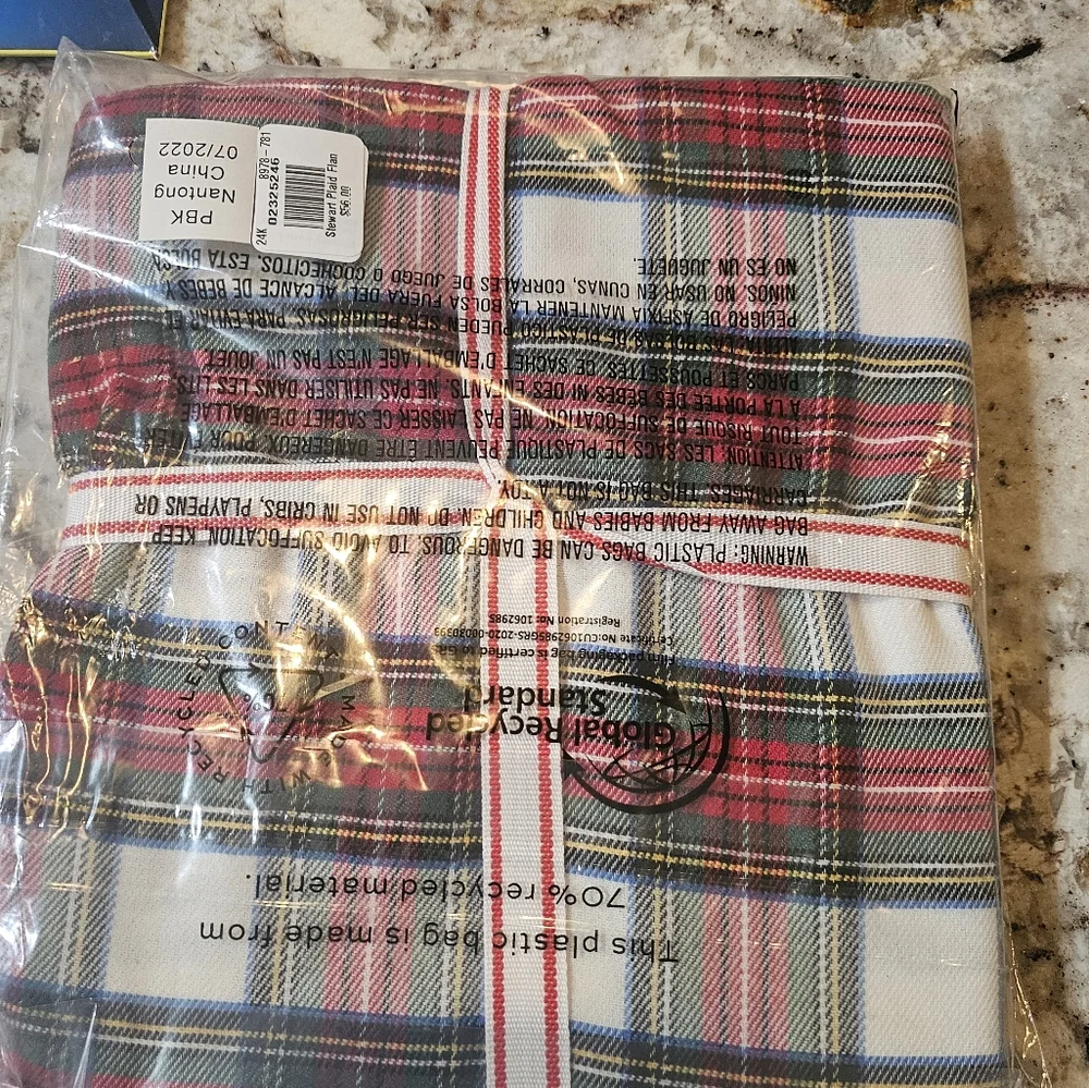 Pottery Barn Kids Stewart Plaid Flannel Nightgown size 2T NWT